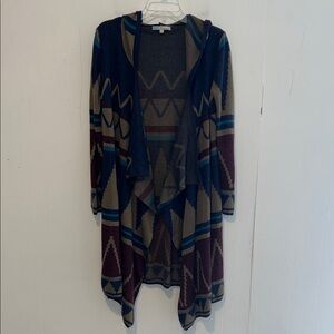 Cecico Multicolor Tribal Open Front Cardigan HU